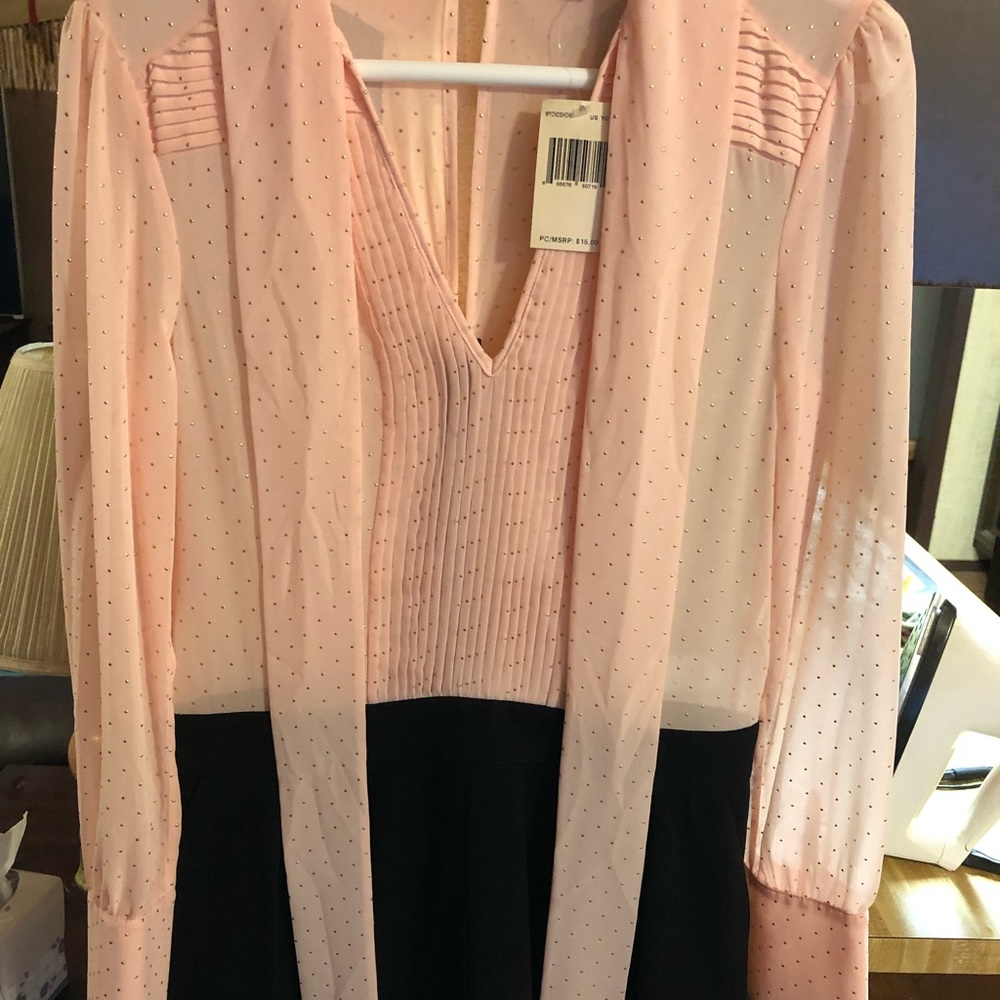 Guess romper Sz 8 Pink/Black with tie